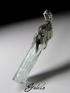 Men's aquamarine crystal silver pendant