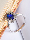 Black opal 14k gold ring with diamonds 