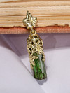 On hold: Verdelite Crystal Gold Ivy Pendant