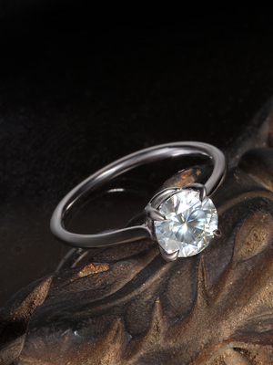 Anthracite - Grey Diamond 18K white gold ring
