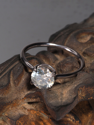 Anthracite - Grey Diamond 18K white gold ring