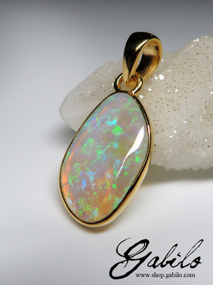 Opal gold anhänger 