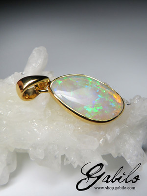 Opal gold anhänger 