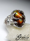 Fire Agate Gold Ring 
