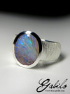 Ring mit schwarzem Opal in Silber