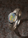 Australian Opal silver ring