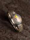 Australian Opal silver ring