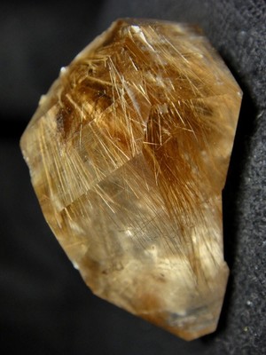 Rutilated quartz mineral specimen 