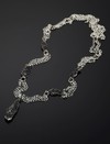 Halskette aus 5 Meteoriten an einer Silberkette