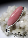 Anhänger mit rosa Opal in Silber