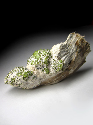 Demantoid green garnet specimen