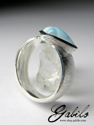 Серебряное кольцо с ларимаром