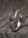Australian black opal ring 