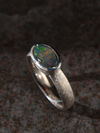 Australian black opal ring 