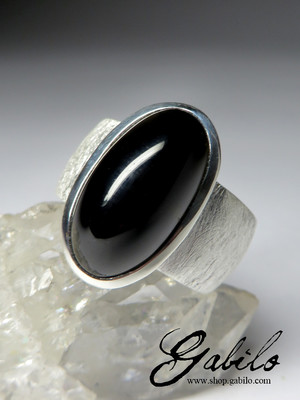 Silberring mit schwarzem Achat