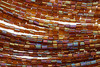 Halskette-Kaskade 50 Reihen von Braun lange Glasperlen