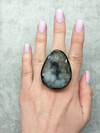 Big druzy quartz and agate ring
