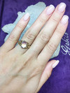 Moonstone adularia gold ring 