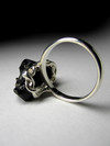 Ring with black tourmaline crystals