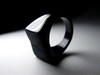 Ring aus schwarzem Quarz