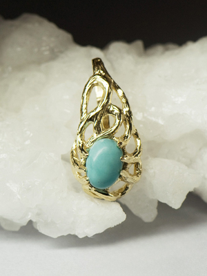 Turquoise Gold Pendant with Jewellery Report MSU