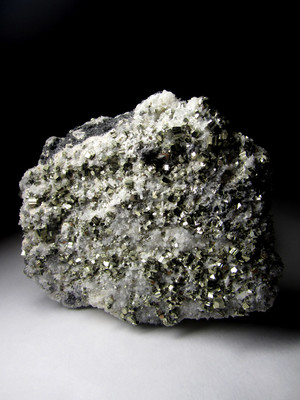 Rock crystal with pyrite collectible specimen