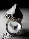 Ring mit einem Morion-Kristall