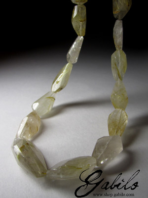 Rutilated quartz beads