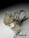 Ring mit einem Herkimer daimond Cluster von Kristallen