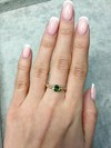 Chrome diopside gold ring with Jewelry Report MSU