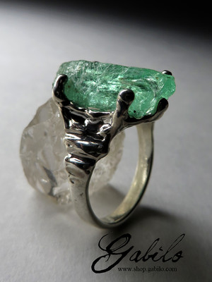 Silberring mit Smaragd