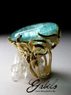 Gold ring with aquamarine 