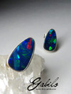 Doublet opal earrings