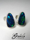 Doublet opal earrings