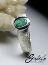 Emerald white gold ring