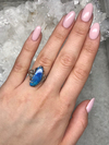 Black opal silber ring