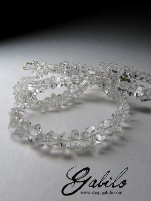 Perlen aus Bergkristall Herkimer Diamond