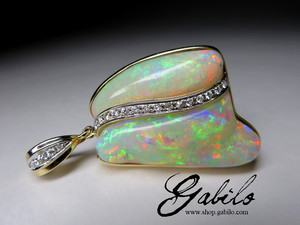 Australian opal gold anhänger 