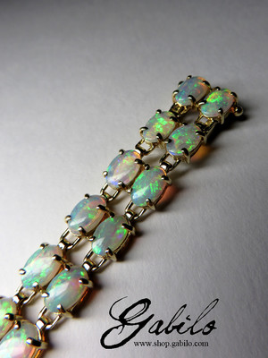 Australian opals gold armband