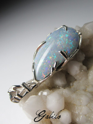 Doublet opal silber anhänger