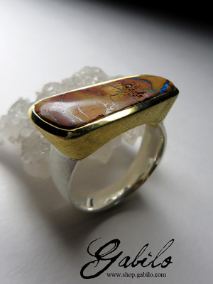 Großer Ring mit Opal Shake