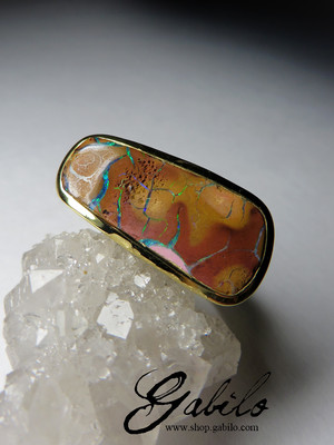Großer Ring mit Opal Shake