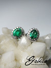 Emerald gold earrings 