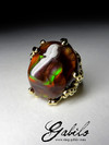 Gold Ring with Fire Agate