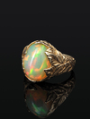 Ethiopian opal gold Ivy ring 