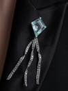 Aquamarine and Diamond Freedom brooch 