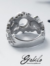 Кольцо с горным хрусталем в серебре