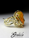 Mexican opal gold ring 