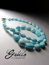 Perlen von blau hellem Türkis