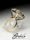 Rock Crystal Gold Ring with Diamonds